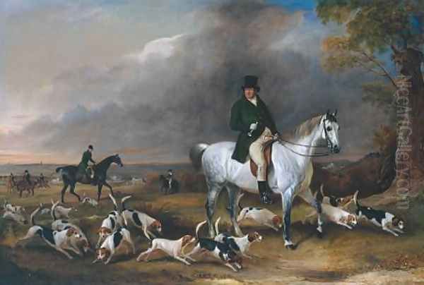 John Burgess of Clipstone, Nottinghamshire, on a Favourite Horse, with his Harriers - view 1