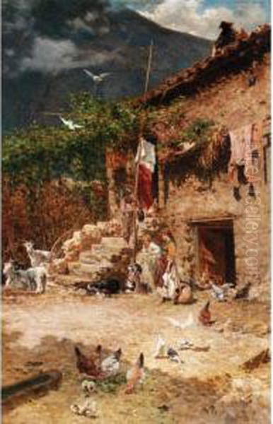 Children In The Farmyard - view 1