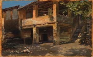 Due Scene Di Vita In Campagna by Cesare Tiratelli