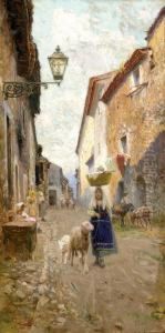 Strada Di Paese by Cesare Tiratelli
