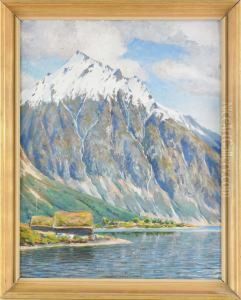 Tillskriven: Fjordlandskap, Otydlig Signatur by Karl Tiren