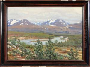 Fjallandskap, Signerad Och Daterad K Tiren 1912 by Karl Tiren