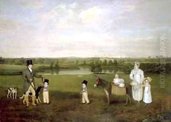 William Hetton Cooke with his Wife and Children at Worleston Rookery Chester - view 1