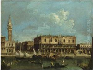 Venice, A View Of The Molo From
The Bacino Di San Marco With Thedoge's Palace And The Piazzetta by Francesco Tironi
