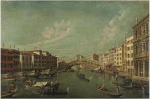 Venezia, L'isola Della Giudecca Con La Chiesa Del Redentore;
Il Ponte Di Rialto Con La Riva Del Vin