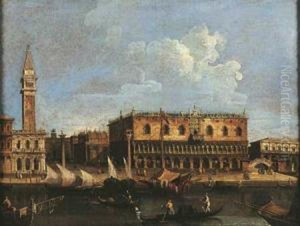 Le Quai Du Grand Canal Avec Le Palais Ducal, Vu Depuis La
Lagune - view 1