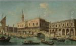 Venice, A View Of The Molo From
The Bacino Di San Marco, With The Palazzo Ducale, The Zecca And The
State Prison by Francesco Tironi