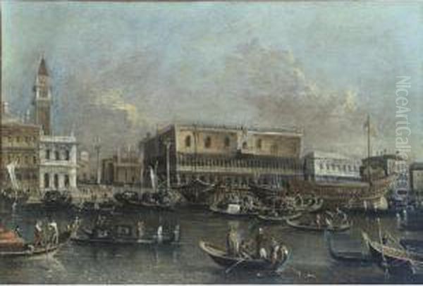 Venice, A View Of The Molo With 
The Departure Of The Bucintoro On The Feast Of Ascension Day - view 1