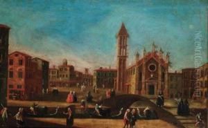 A Capriccio View Of A Venetian Piazza