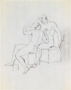 Ein Aufwurfeln Sitzendes Paar by Johann Heinrich Wilhelm Tischbein I