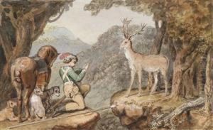 Die Visiondes Hl. Eustachius by Johann Heinrich Wilhelm Tischbein I