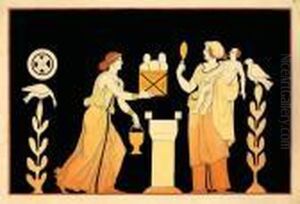 Aus: Sir William Hamilton""""s Collection Of Engravings From Antique Vases by Johann Heinrich Wilhelm Tischbein I