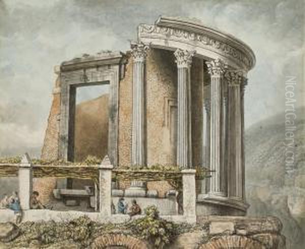 The Temple Of The Sibyl At Tivoli - view 1