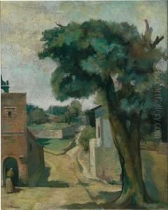Paesaggio Con Un Grande Albero by Victor Tischler