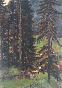 Waldlandschaft by Victor Tischler