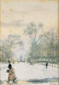 Bruxelles, Sous La Neige by Louis Titz