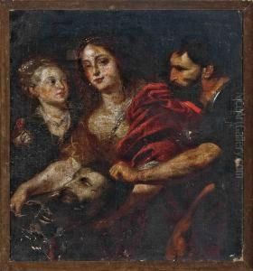 Salome With The Head Of Saint John The Baptist by Tiziano Vecellio (Titian)