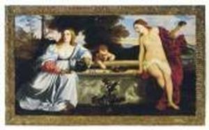 Sacred And Profane Love by Tiziano Vecellio (Titian)