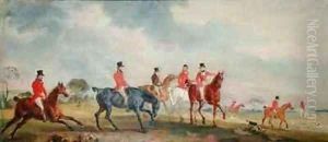 The Quorn Hunt The Artist and his Friends Moving Off The Quorn Hunt The Artist and his Friends Moving Off