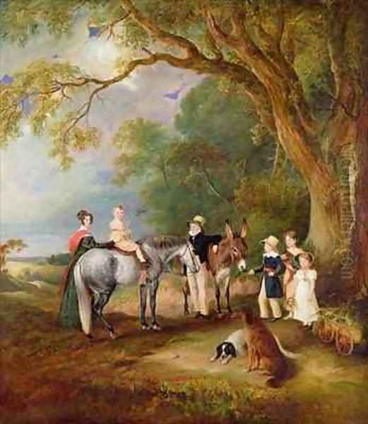 Miss Catherine Herrick with her Nieces and Nephews the Five Elder Children of the Rev and Mrs Henry Palmer - view 1