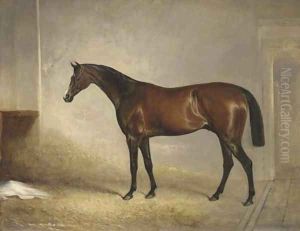 Attila, winner of the 1842 Derby, in a stall by John Snr Ferneley