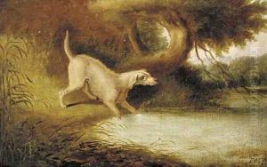 An otter hound by a pool by John Snr Ferneley