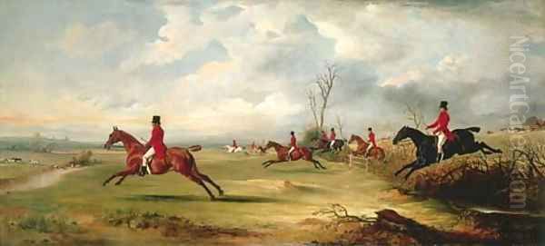 Squire Wormald with a hunt in full cry - view 1