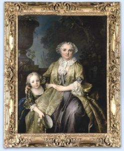 Portrait Of A Lady, Said To Be Madame Mirey And Her Daughter