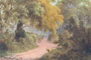 A Woman Walking On A Country Road