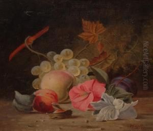 A Still Life Of Fruit And Flowers.