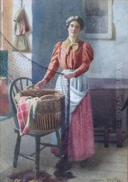 Repairing The Net, A Cornish Lass - view 1