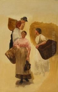 Study Of Three Fisherwomen by Ralph Todd