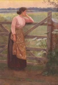 Evening Reverie-young Woman Ata Gate Evening Reverie-young Woman Ata Gate