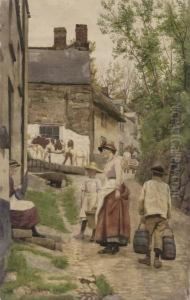 Returning Home With The Milk Churns, Church Lane thumbnail