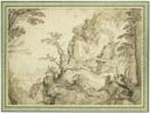Paysage De Montagne by Lodovico Pozzoserrato (see Toeput, Lodewijk)