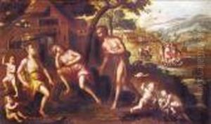 Paesaggio Con Figure E Giochi Di Putti