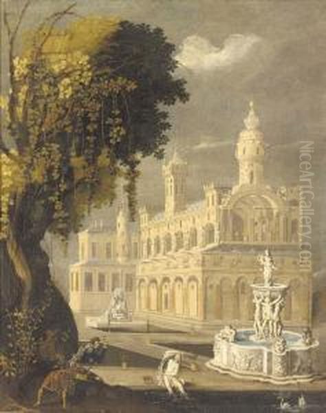 Suzanna And The Elders Before An
 Architectural Capriccio Of A Palace And An Ornamental Fountain - view 1