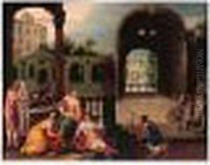 Diana And Callisto And David And Bathsheba: A Pair Of Paintings by Lodovico Pozzoserrato (see Toeput, Lodewijk)