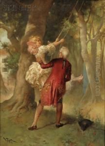 The Swing by Virgilio Tojetti