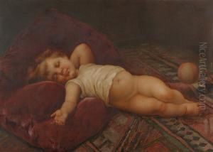 Sleeping Cupid by Virgilio Tojetti