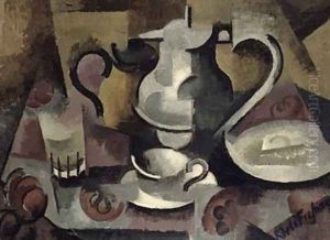 Still Life with Three Handles by Roger de La Fresnaye