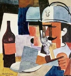 Soldier with Pipe and Bottle by Roger de La Fresnaye