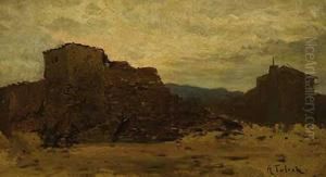 Paisaje Al Anochecer by Aurelio Tolosa Y Alsina