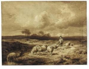 A Herdsman With Cattle In A Hazy Landscape (recto); A Study Of Cowsresting (verso)