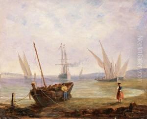 Paisagem Com Barcos No Tejo