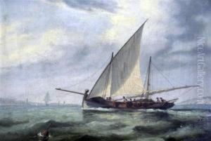 Fishing Boat Off The Coast by Luis Ascensio Tomasini