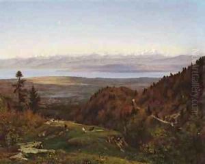 Mont Blanc seen from Saint Cergues by Louis Francais
