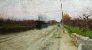Sulla Via Di Fornaceta (1880-1883) by Adolfo Tommasi