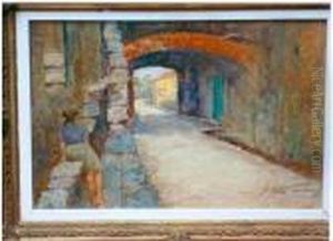 Sosta Nel Vicolo by Adolfo Tommasi