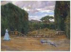 Giardino Della Villa Querci-saltocchio (lucca) by Adolfo Tommasi